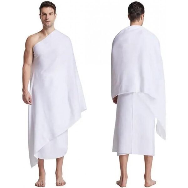 منشفة إحرام لأداء العمرة أو الحج مع شنطة ولاصق سكتش – قماش ميكروفايبر سريع الجفاف