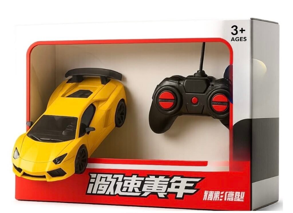 سيارة رياضية صفراء ريموت للأطفال 3+ 🚗⚡ – تحكم سهل وتصميم جذاب