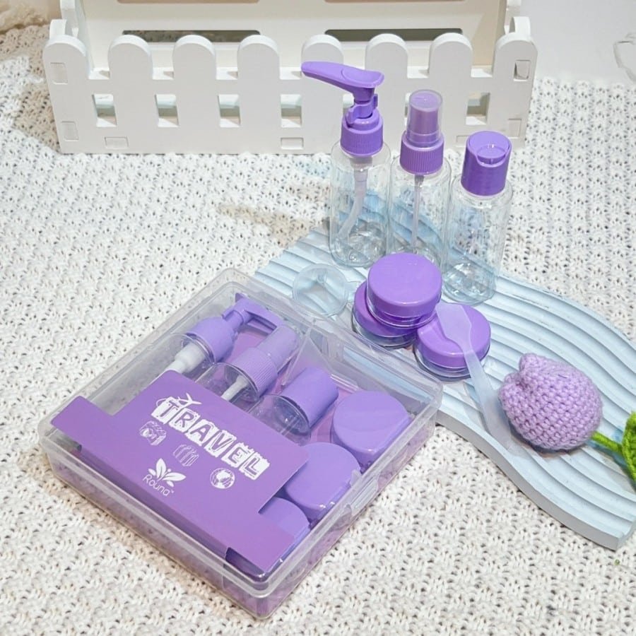 علب مكياج للسفر – طقم تعبئة 6 قطع بصندوق منظم (60مل + 10جم) | متجر ببلاش